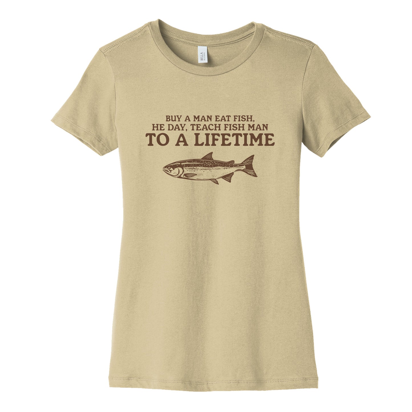 Buy A Man Eat Fish Womens Cotton Tee