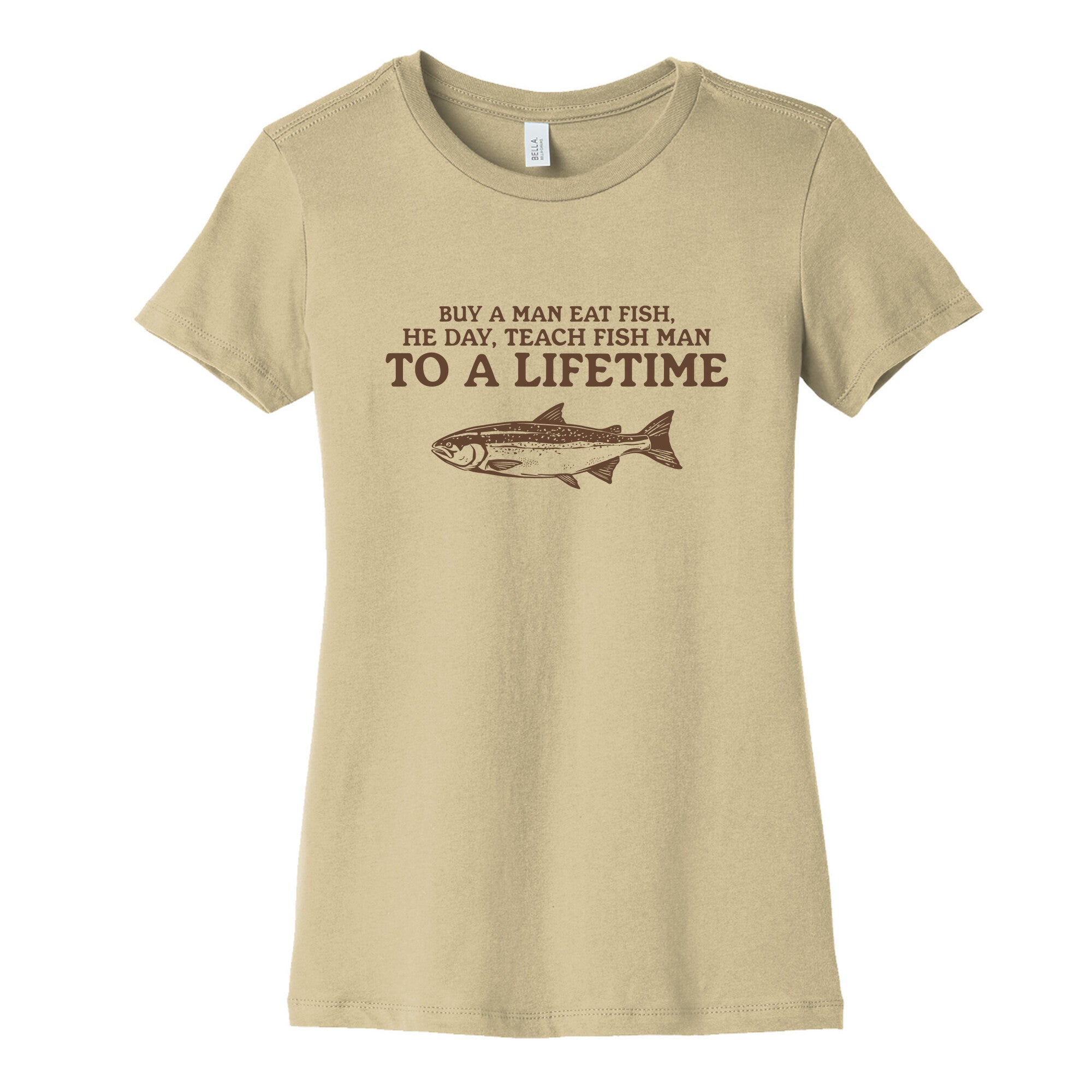 Buy A Man Eat Fish Womens Cotton Tee