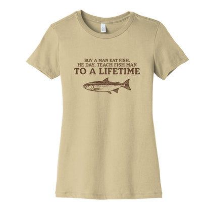 Buy A Man Eat Fish Womens Cotton Tee