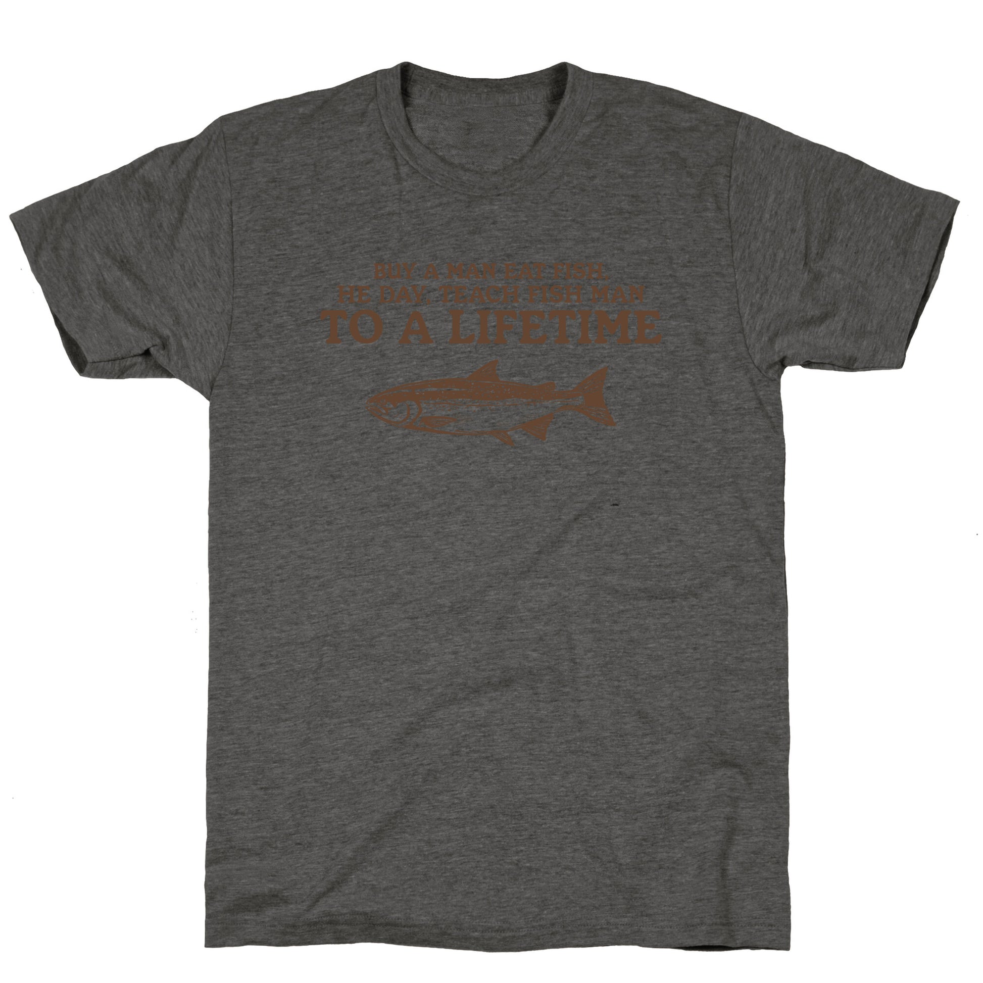 Buy A Man Eat Fish Unisex Triblend Tee