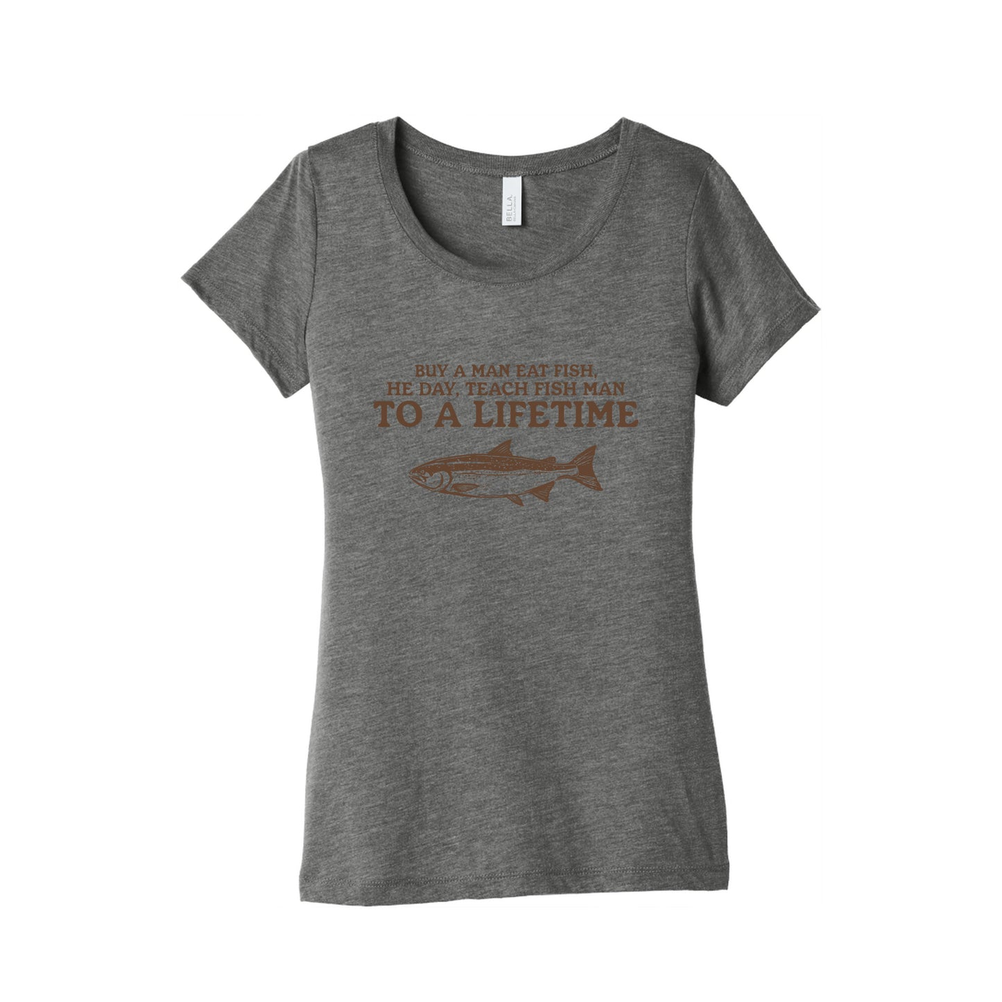 Buy A Man Eat Fish Womens Triblend Tee