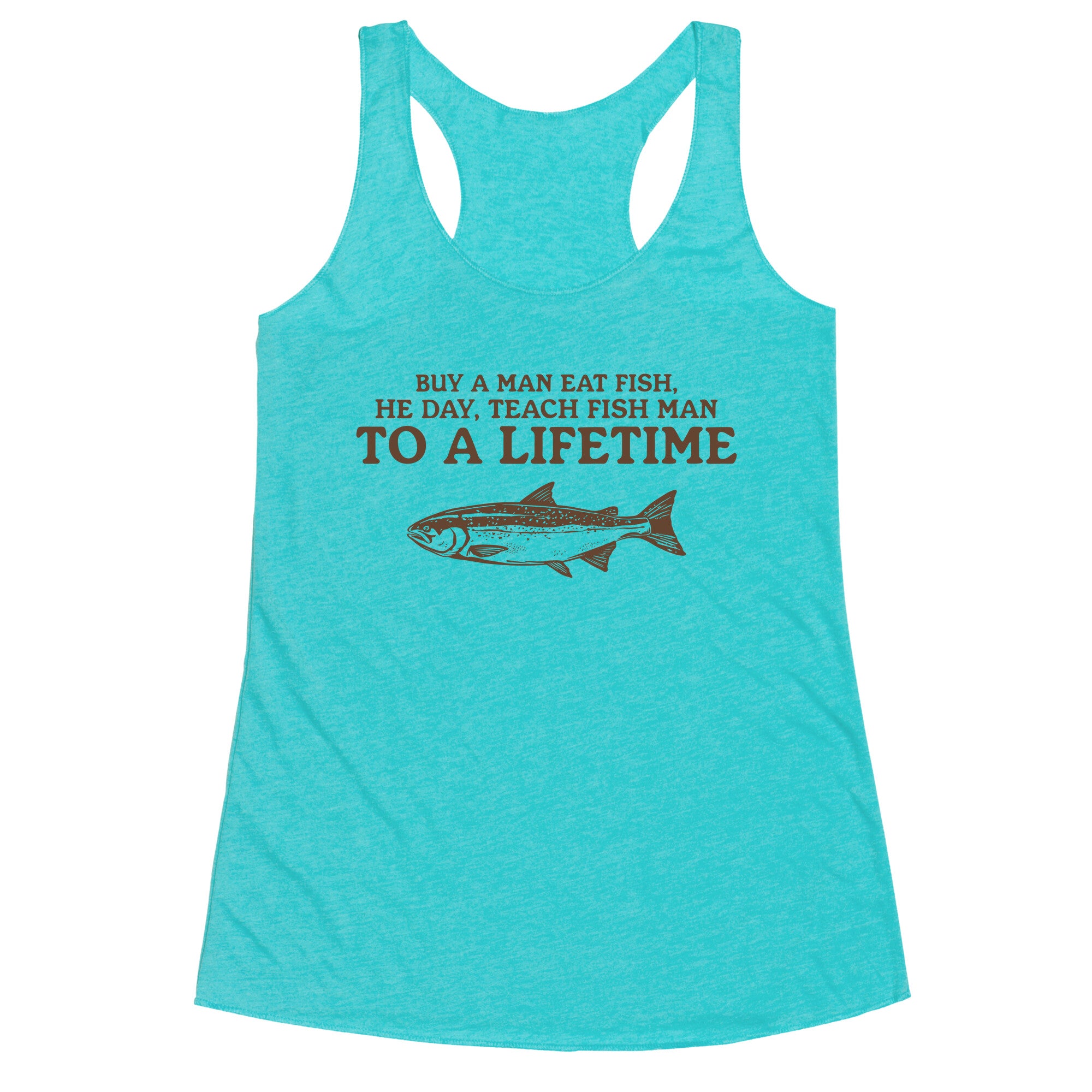 Buy A Man Eat Fish Racerback Tank