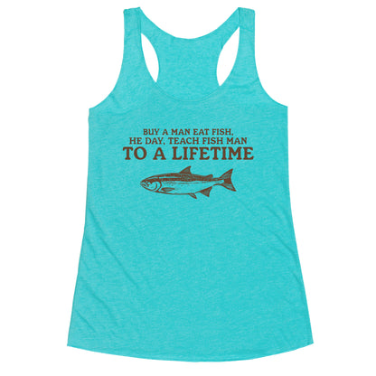 Buy A Man Eat Fish Racerback Tank