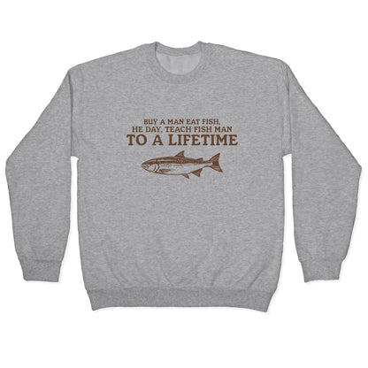 Buy A Man Eat Fish Crewneck Sweatshirt