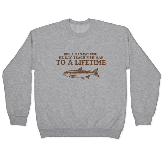 Buy A Man Eat Fish Crewneck Sweatshirt