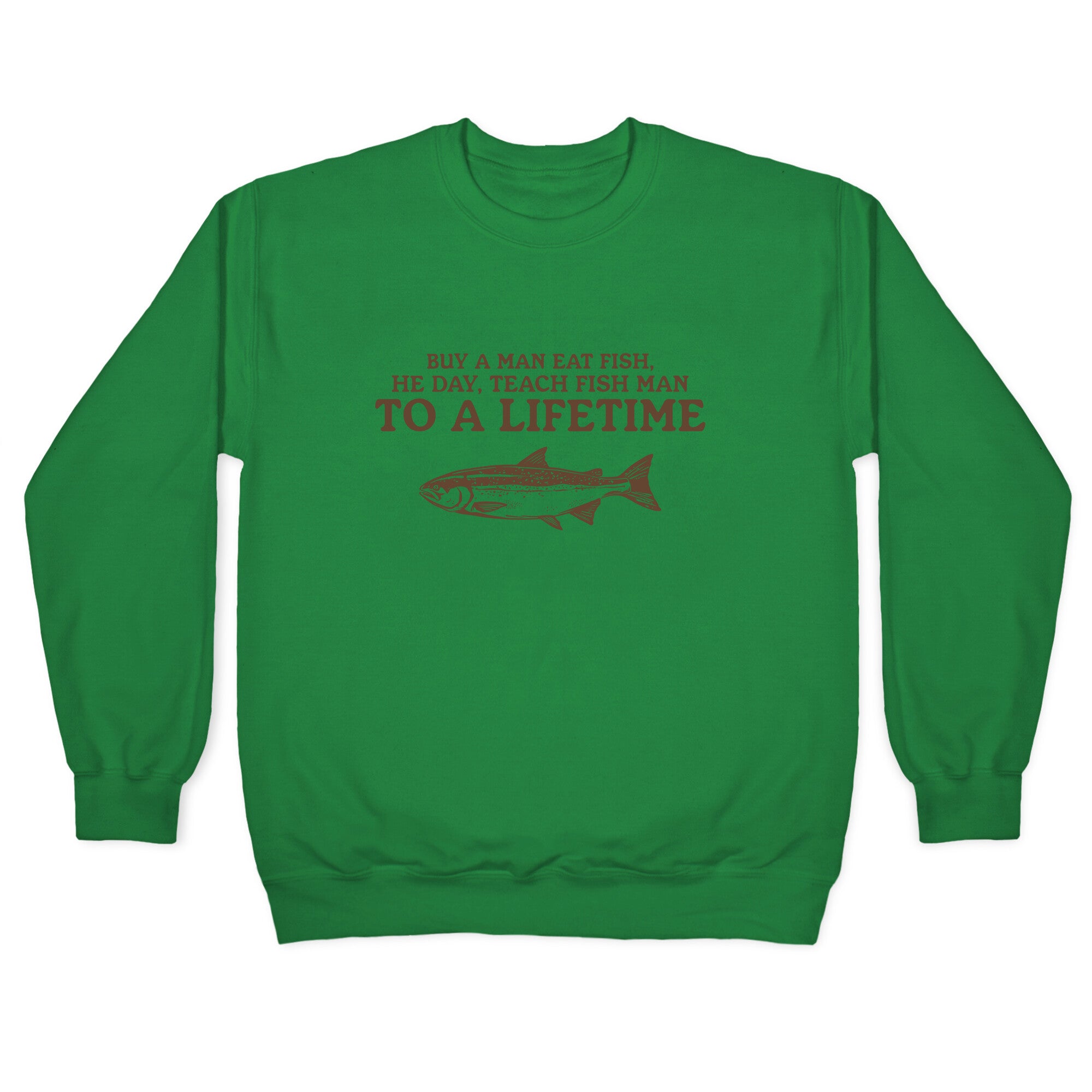 Buy A Man Eat Fish Crewneck Sweatshirt