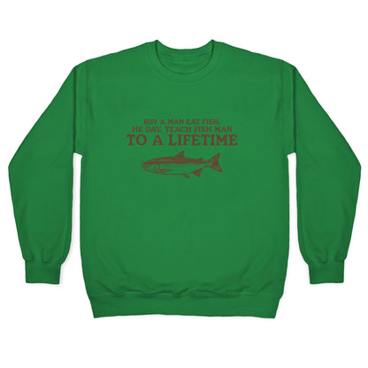 Buy A Man Eat Fish Crewneck Sweatshirt
