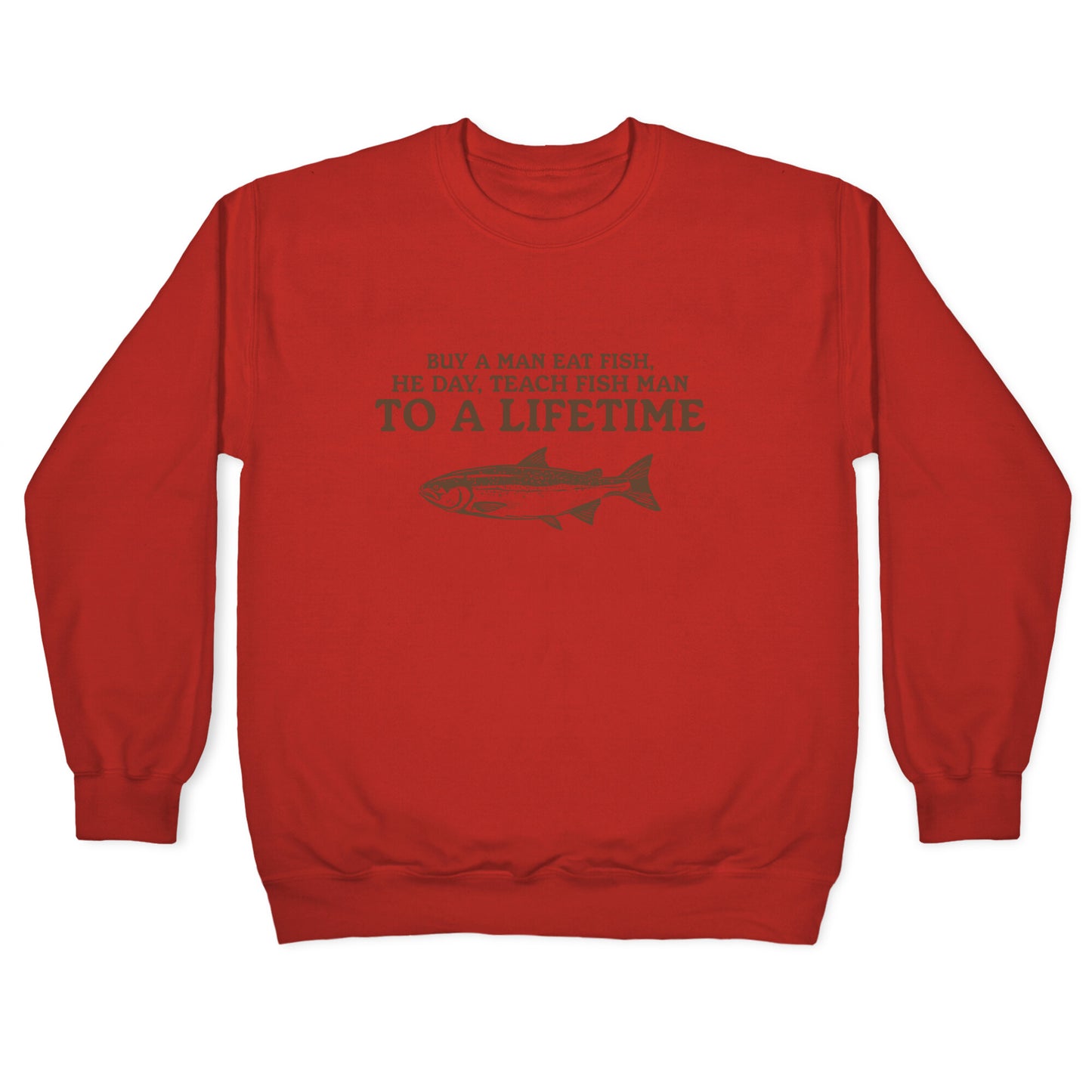 Buy A Man Eat Fish Crewneck Sweatshirt