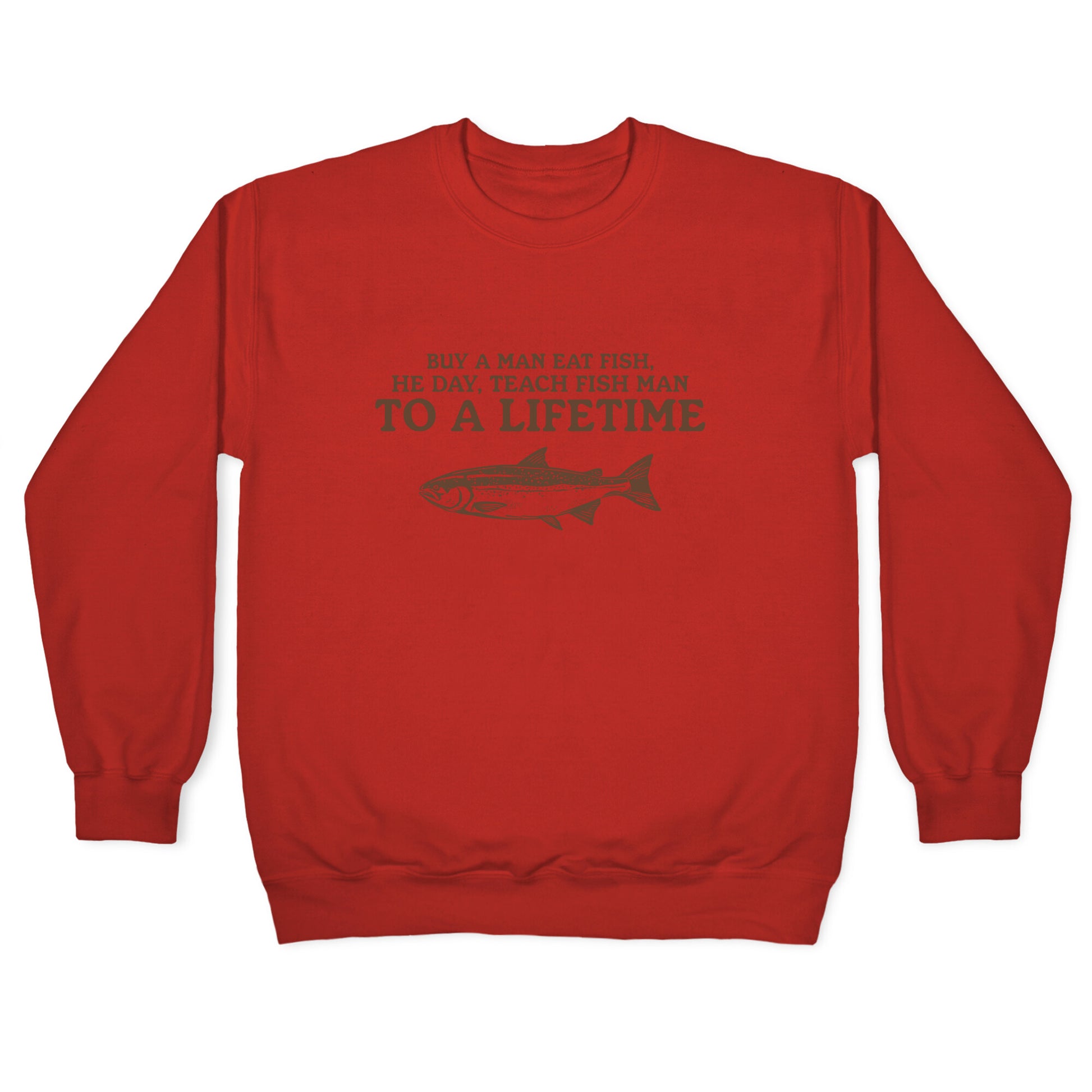 Buy A Man Eat Fish Crewneck Sweatshirt
