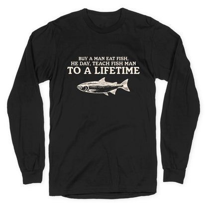 Buy A Man Eat Fish Longsleeve Tee