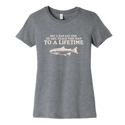 Buy A Man Eat Fish Womens Cotton Tee