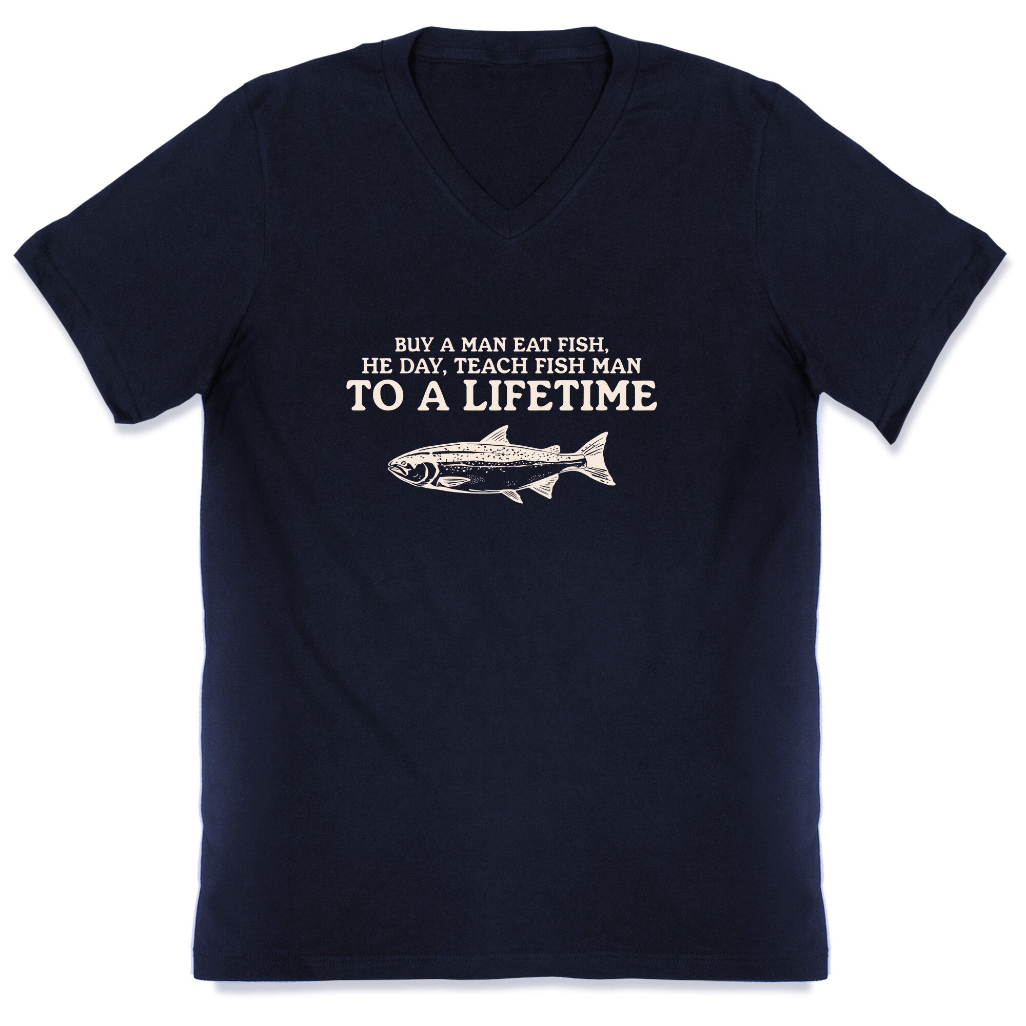 Buy A Man Eat Fish V-Neck