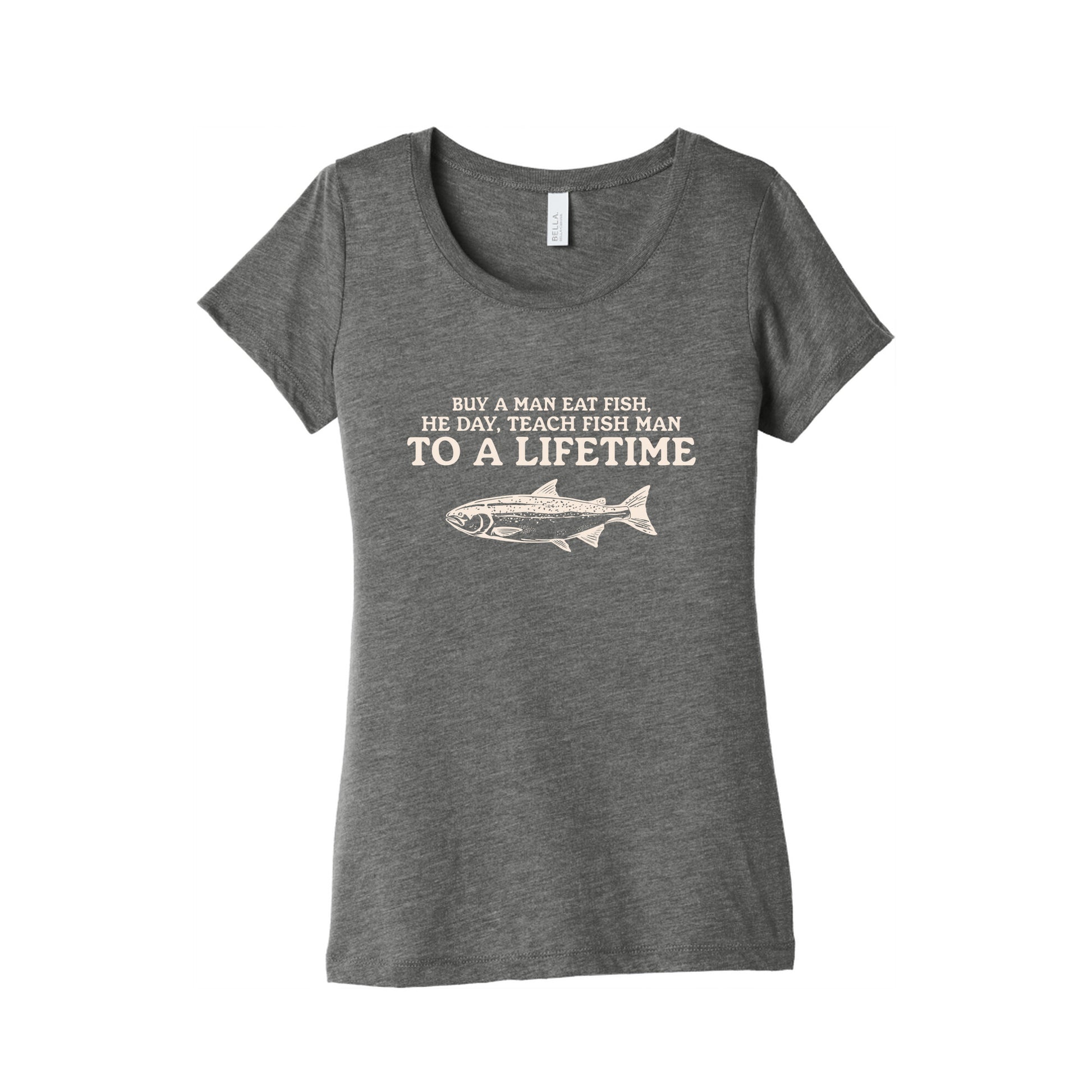 Buy A Man Eat Fish Womens Triblend Tee