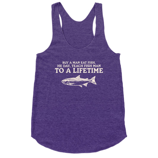 Buy A Man Eat Fish Racerback Tank