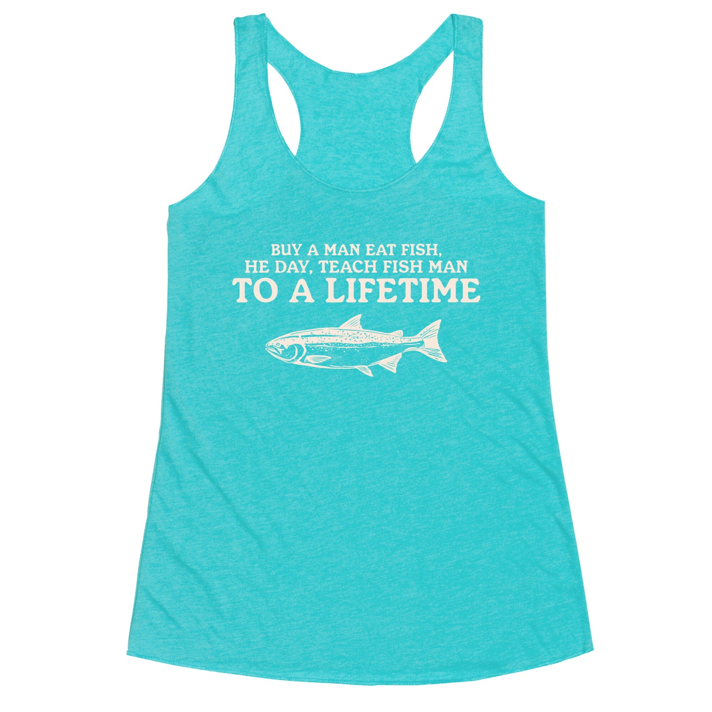 Buy A Man Eat Fish Racerback Tank