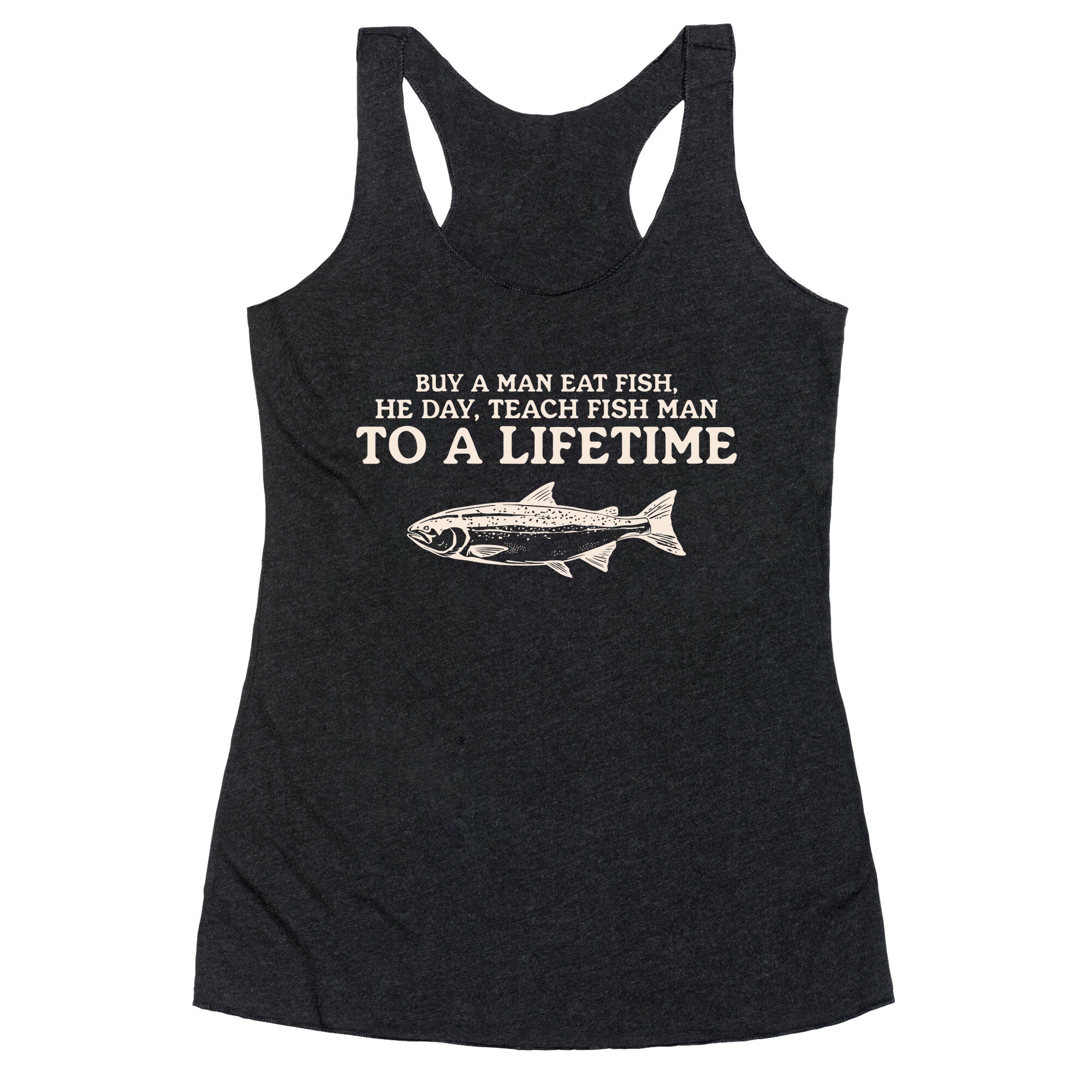 Buy A Man Eat Fish Racerback Tank