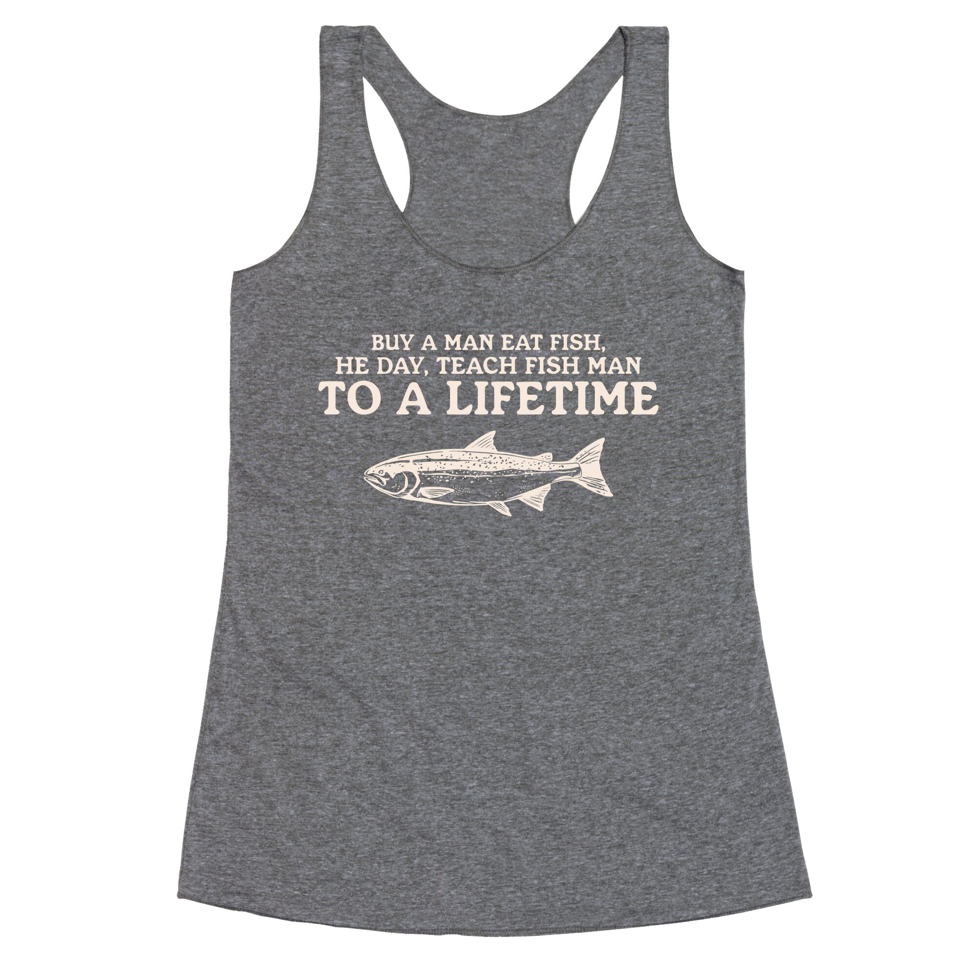 Buy A Man Eat Fish Racerback Tank