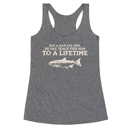 Buy A Man Eat Fish Racerback Tank