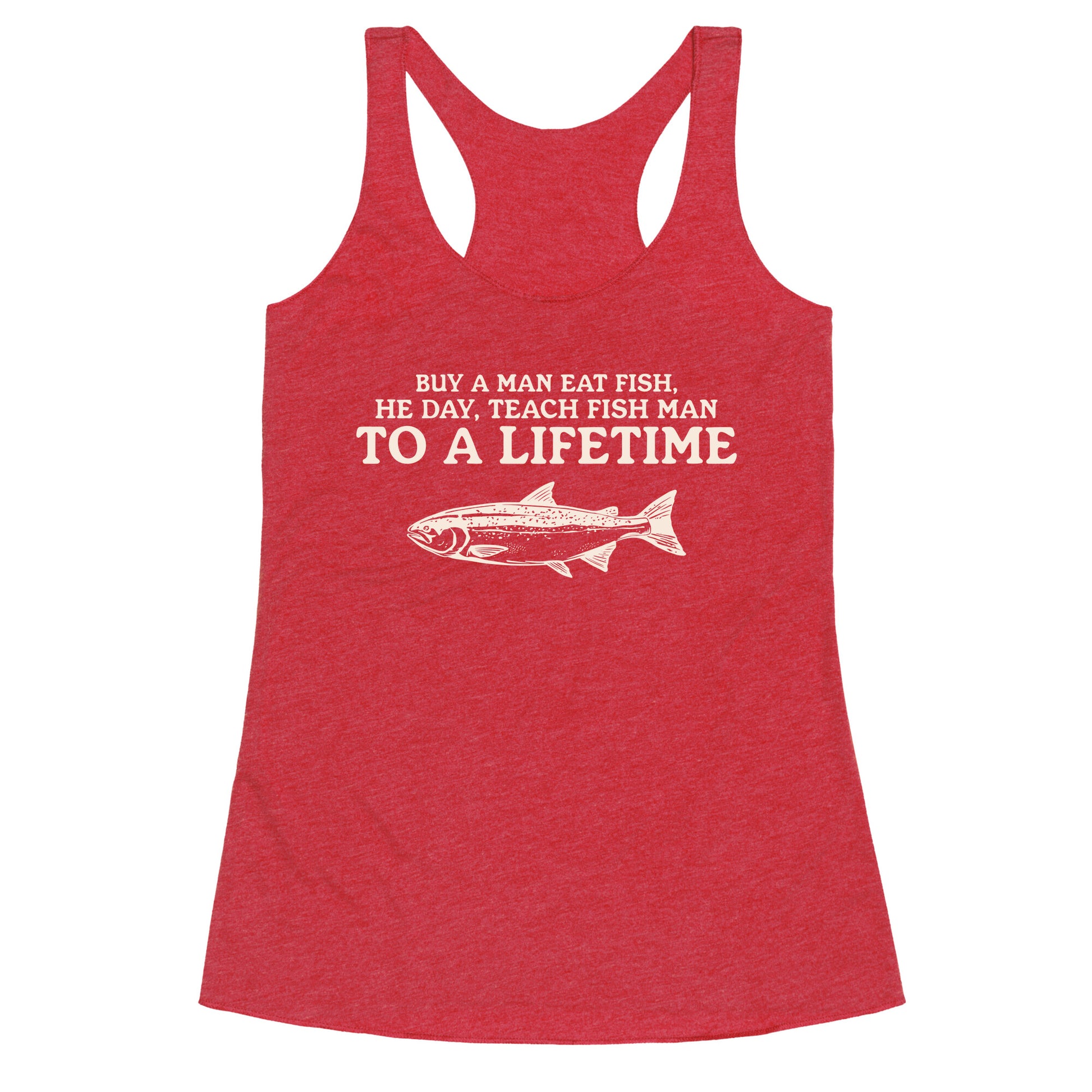 Buy A Man Eat Fish Racerback Tank