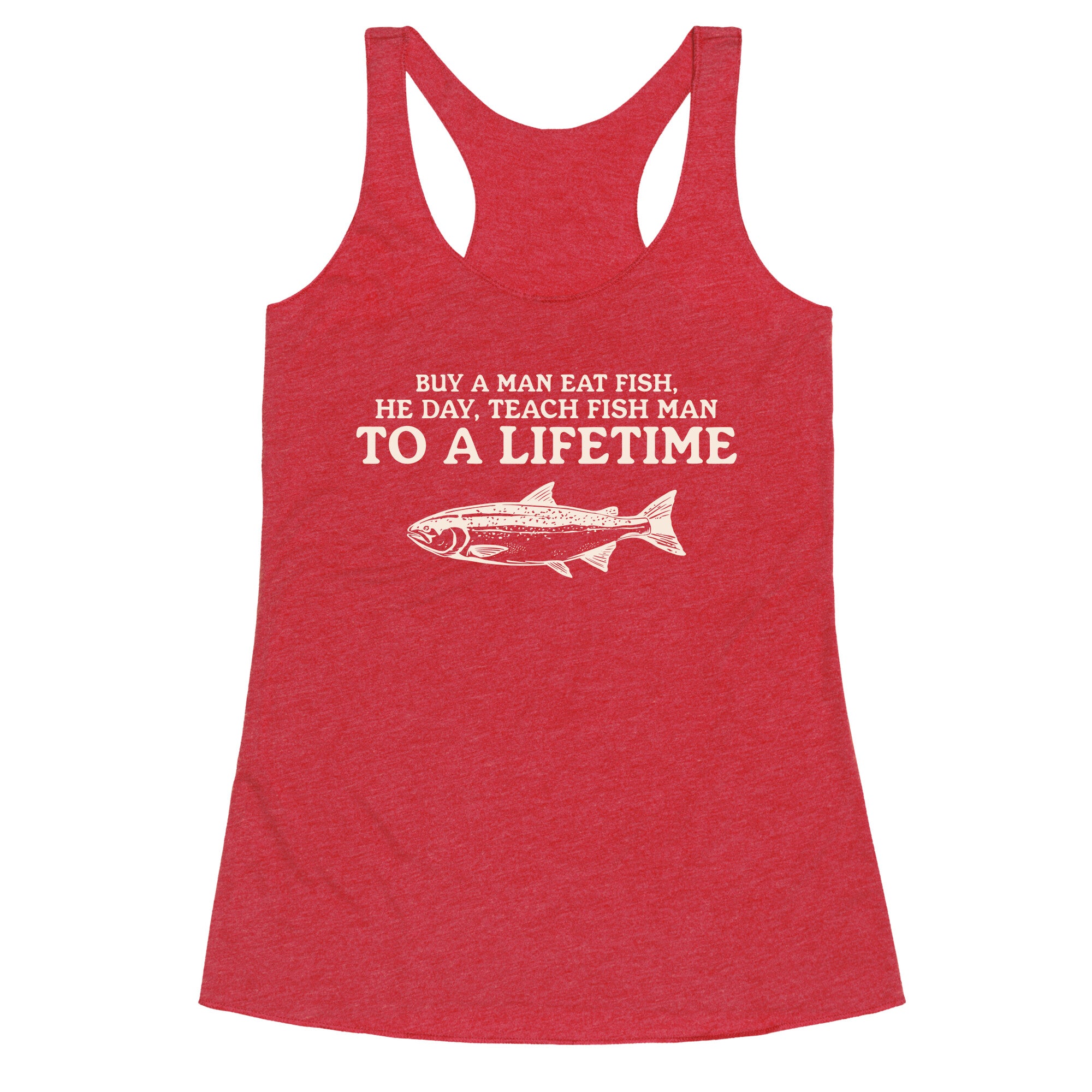 Buy A Man Eat Fish Racerback Tank