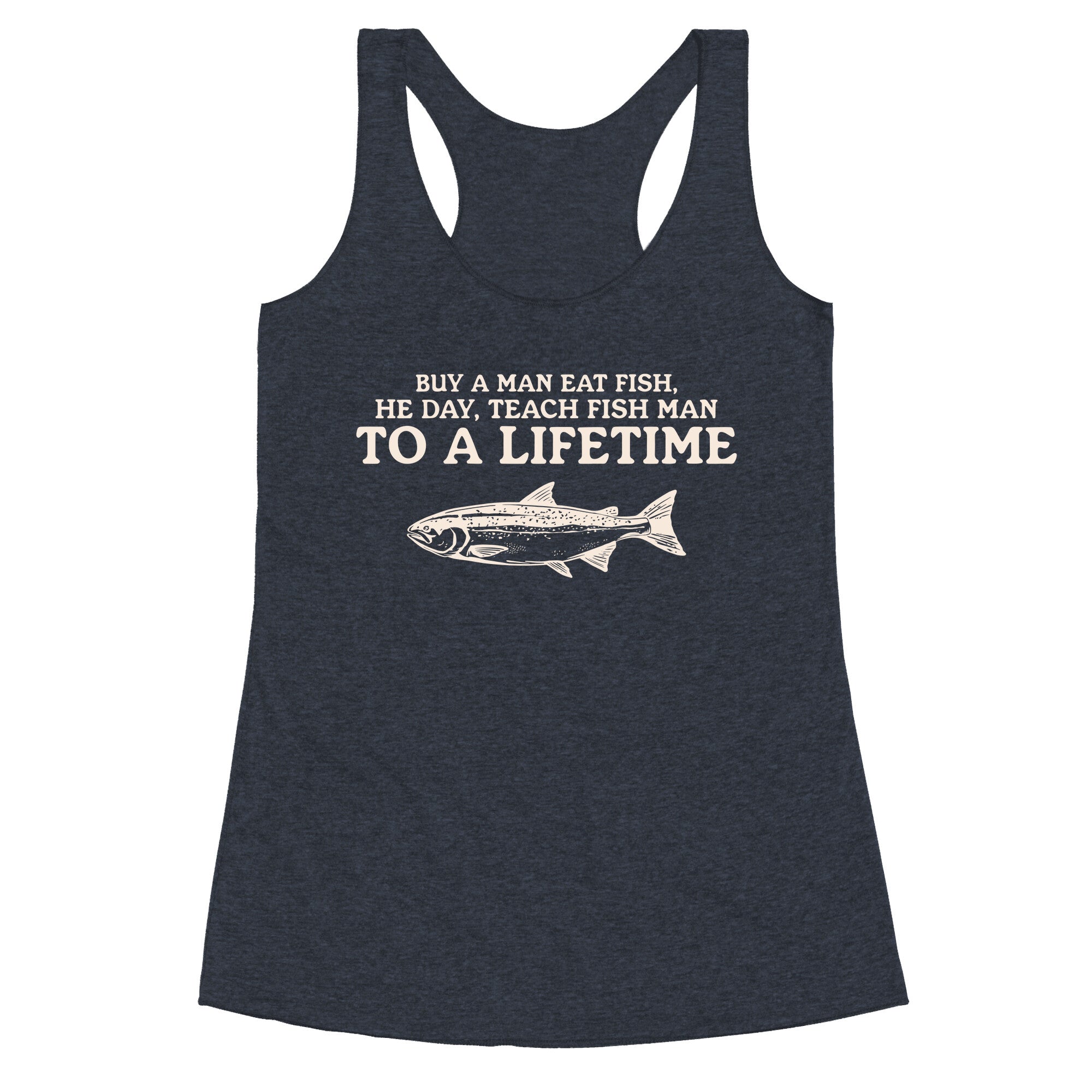 Buy A Man Eat Fish Racerback Tank