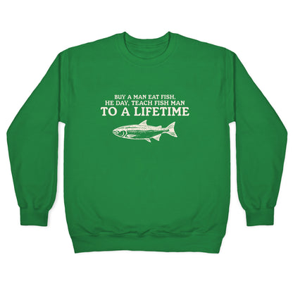Buy A Man Eat Fish Crewneck Sweatshirt