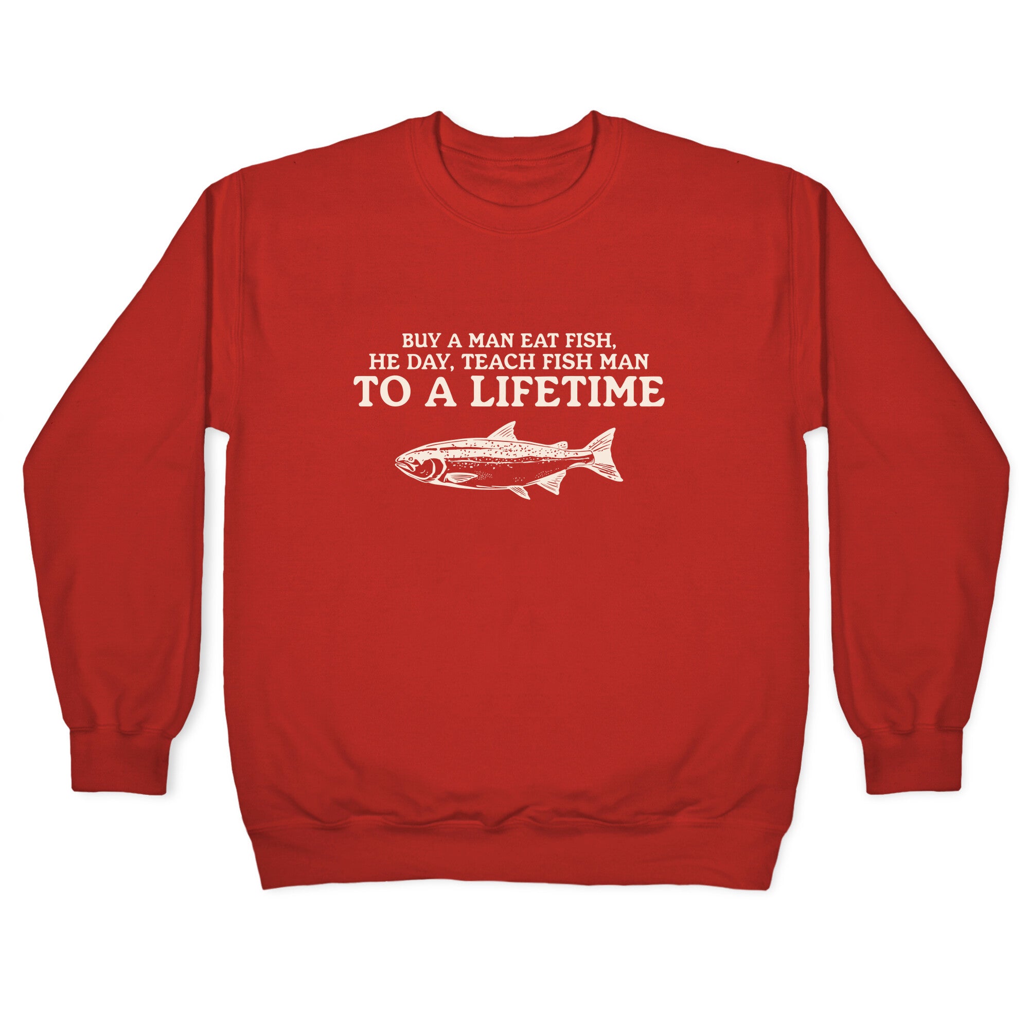 Buy A Man Eat Fish Crewneck Sweatshirt