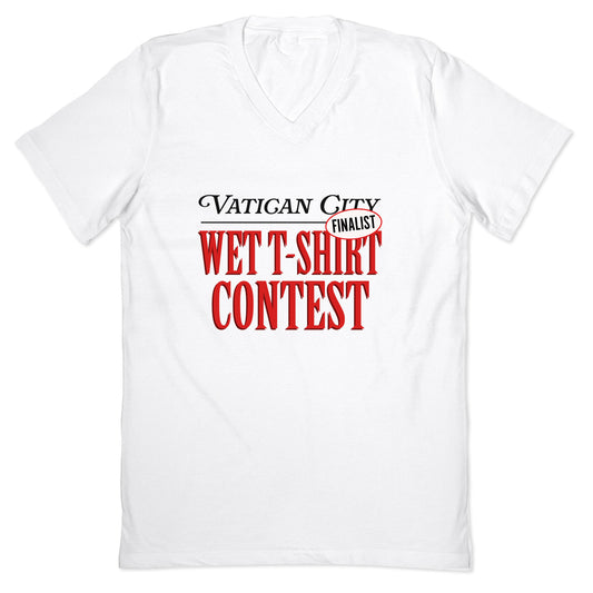 Vatican Wet T Shirt Contest Finalist V-Neck