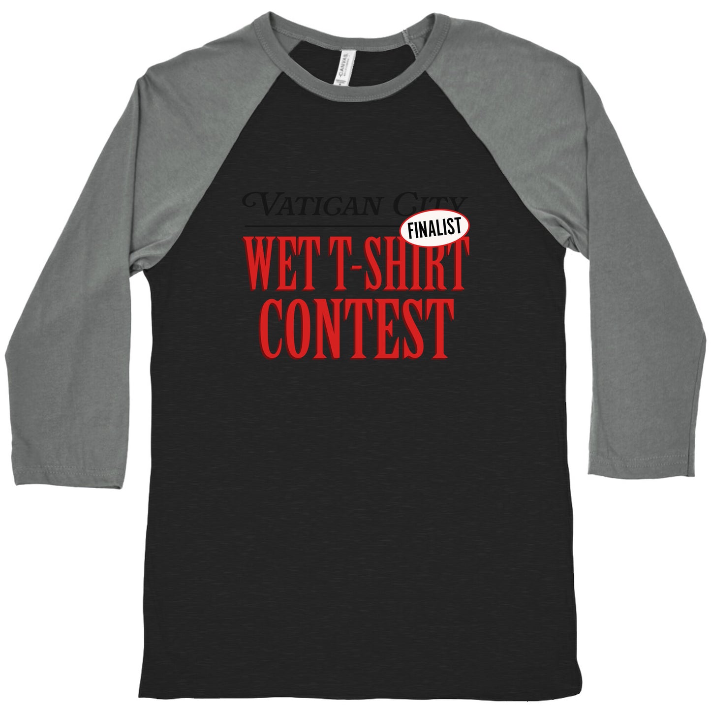 Vatican Wet T Shirt Contest Finalist Baseball Tee