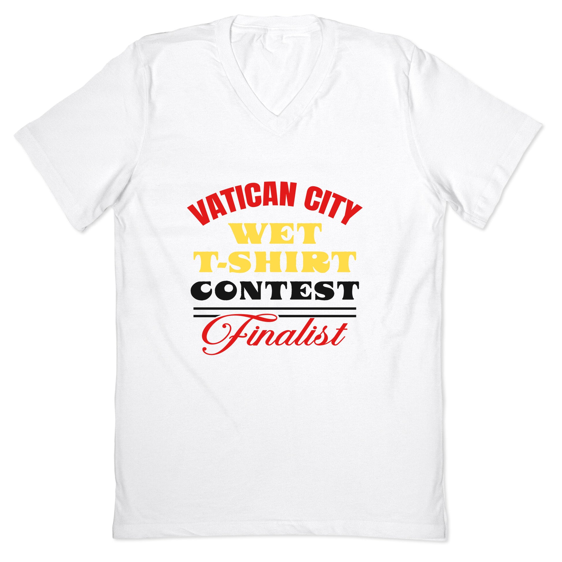 Vatican Wet T Shirt Contest V-Neck