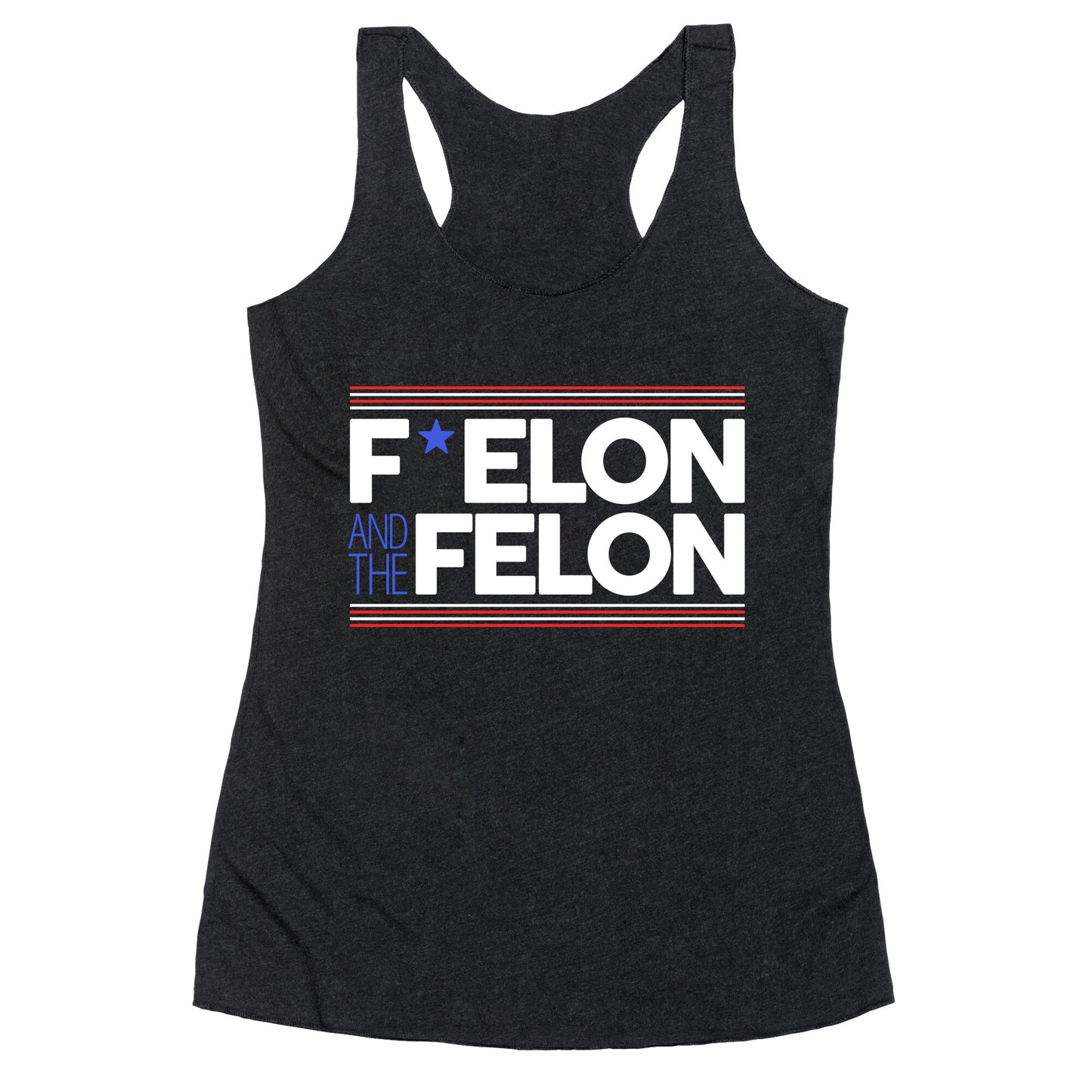 F Elon And The Felon Racerback Tank