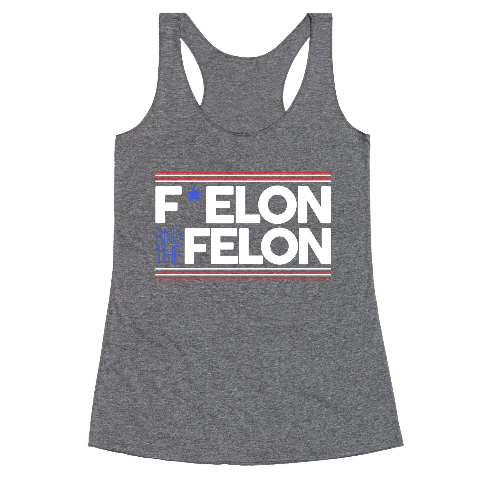 F Elon And The Felon Racerback Tank