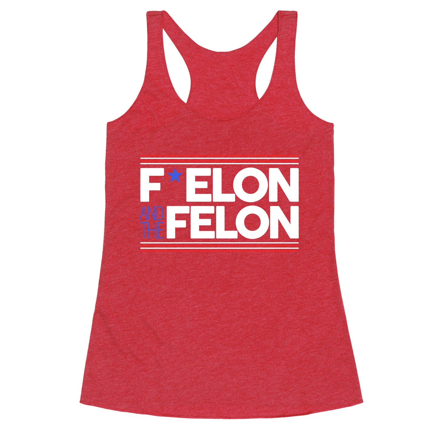 F Elon And The Felon Racerback Tank