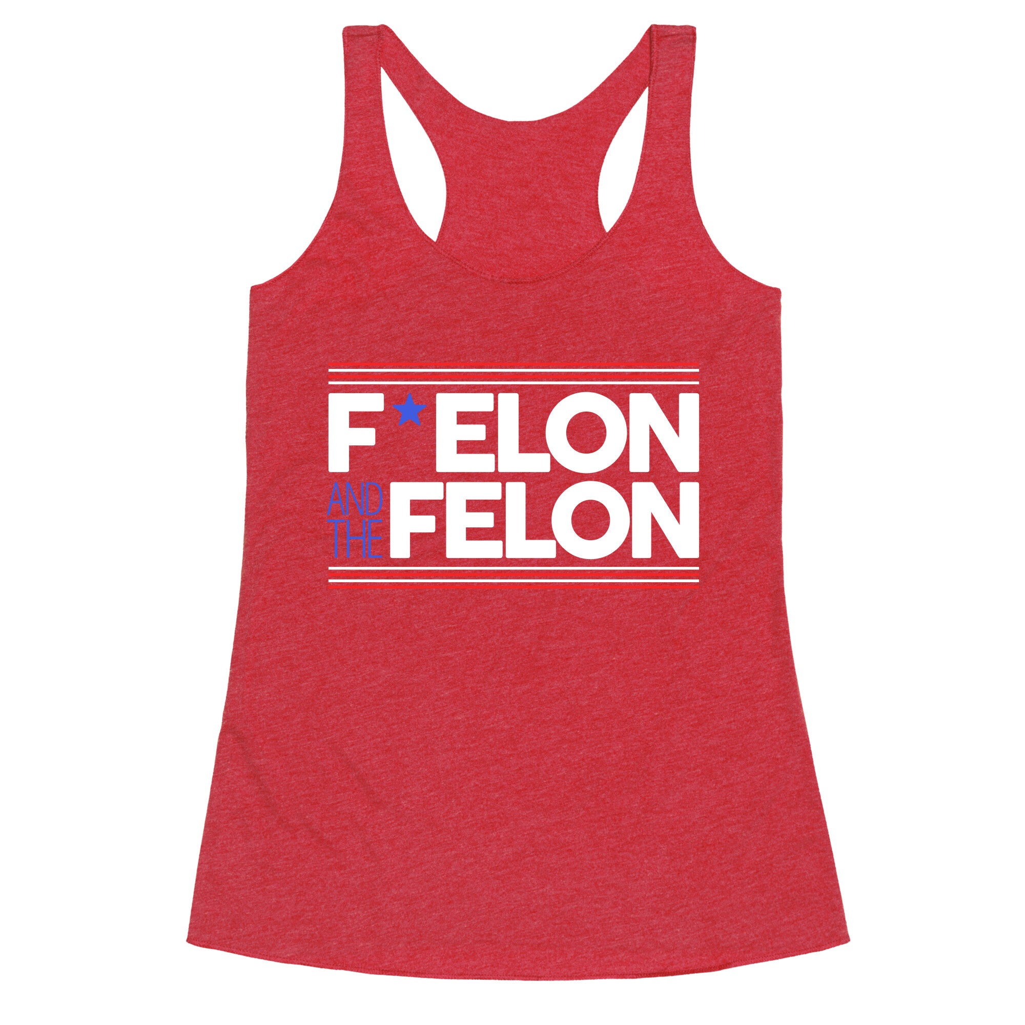 F Elon And The Felon Racerback Tank