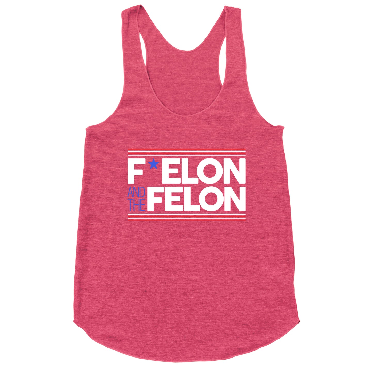 F Elon And The Felon Racerback Tank