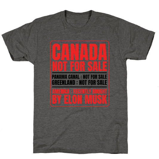 Canada Not For Sale Unisex Triblend Tee