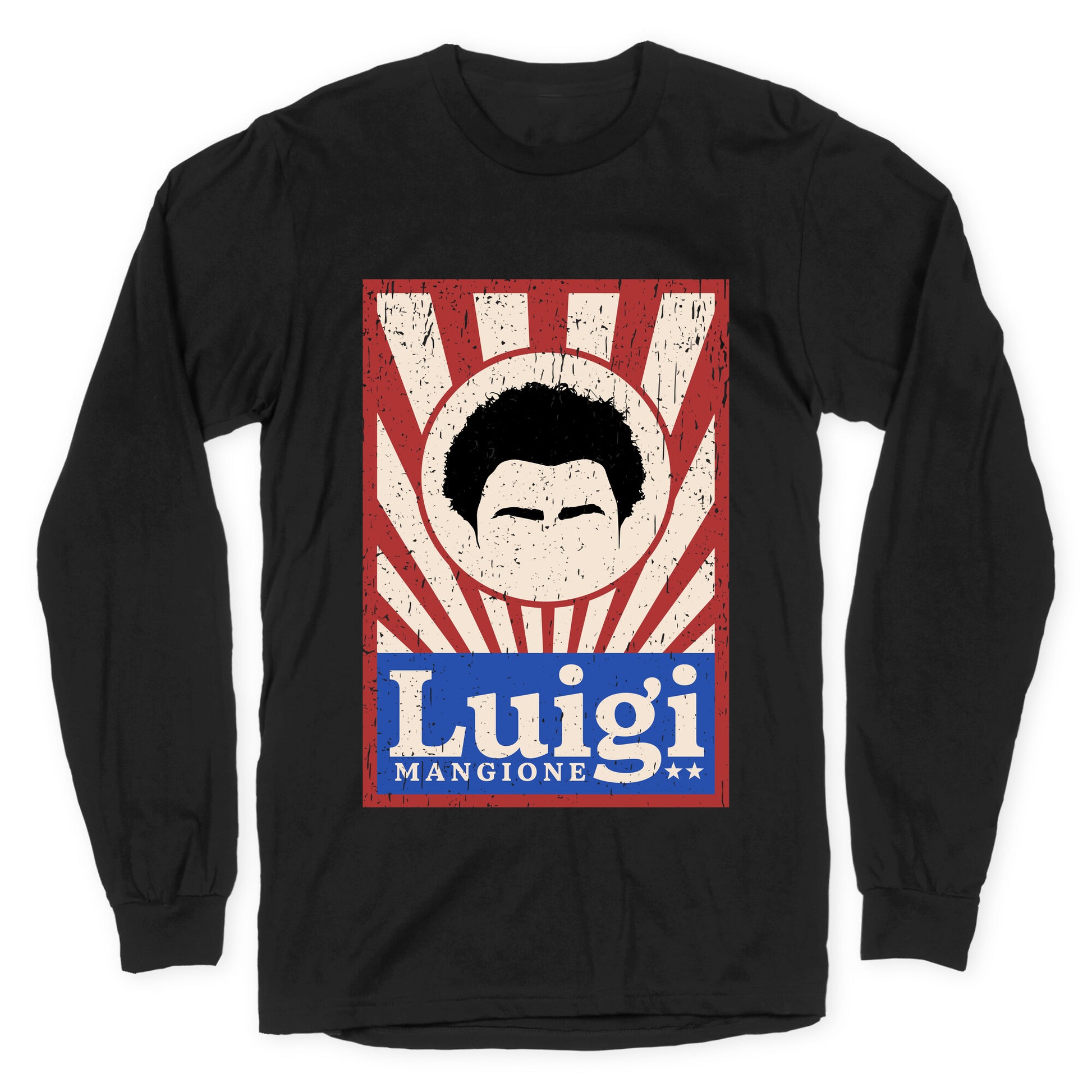 Luigi Mangione Campaign Poster Longsleeve Tee