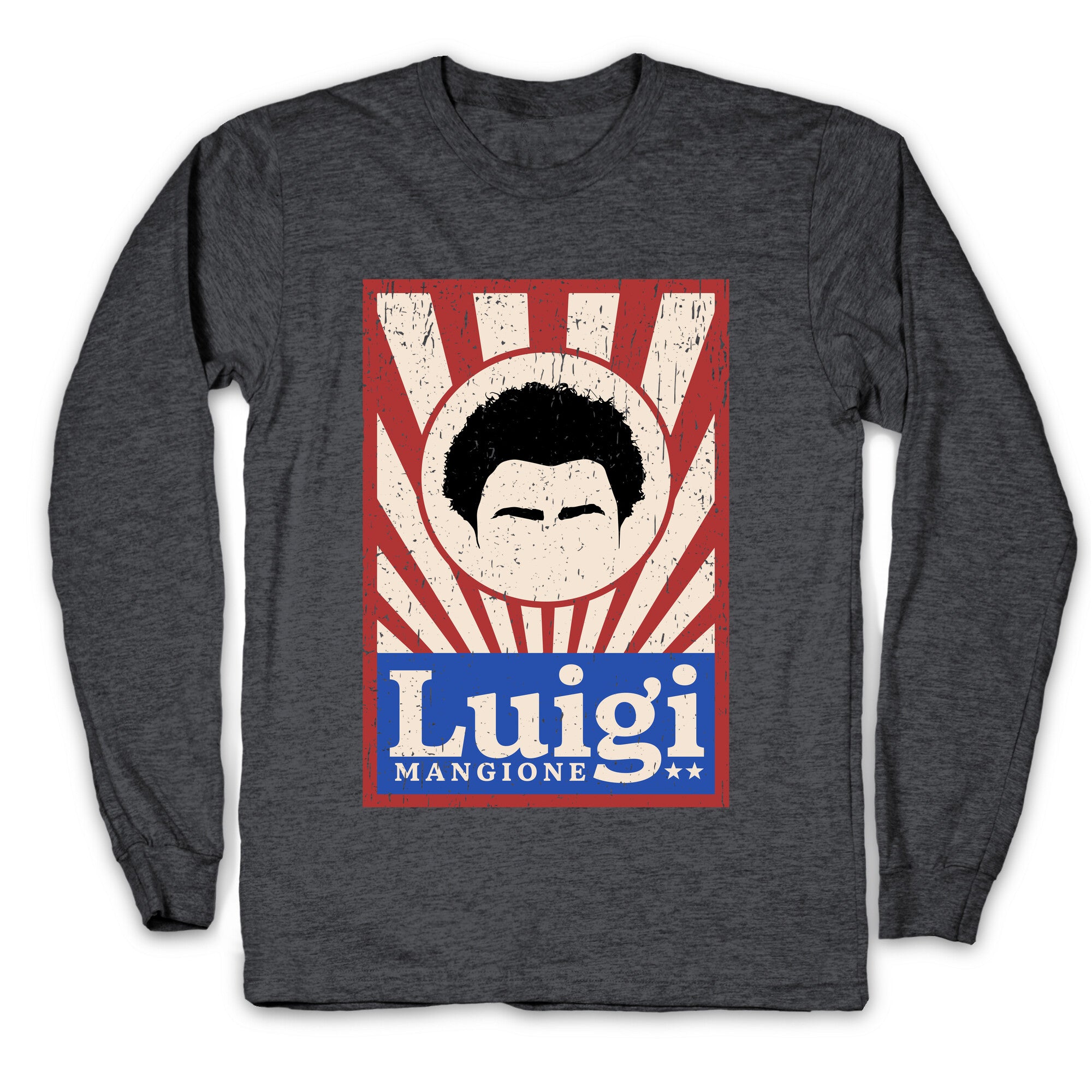 Luigi Mangione Campaign Poster Longsleeve Tee