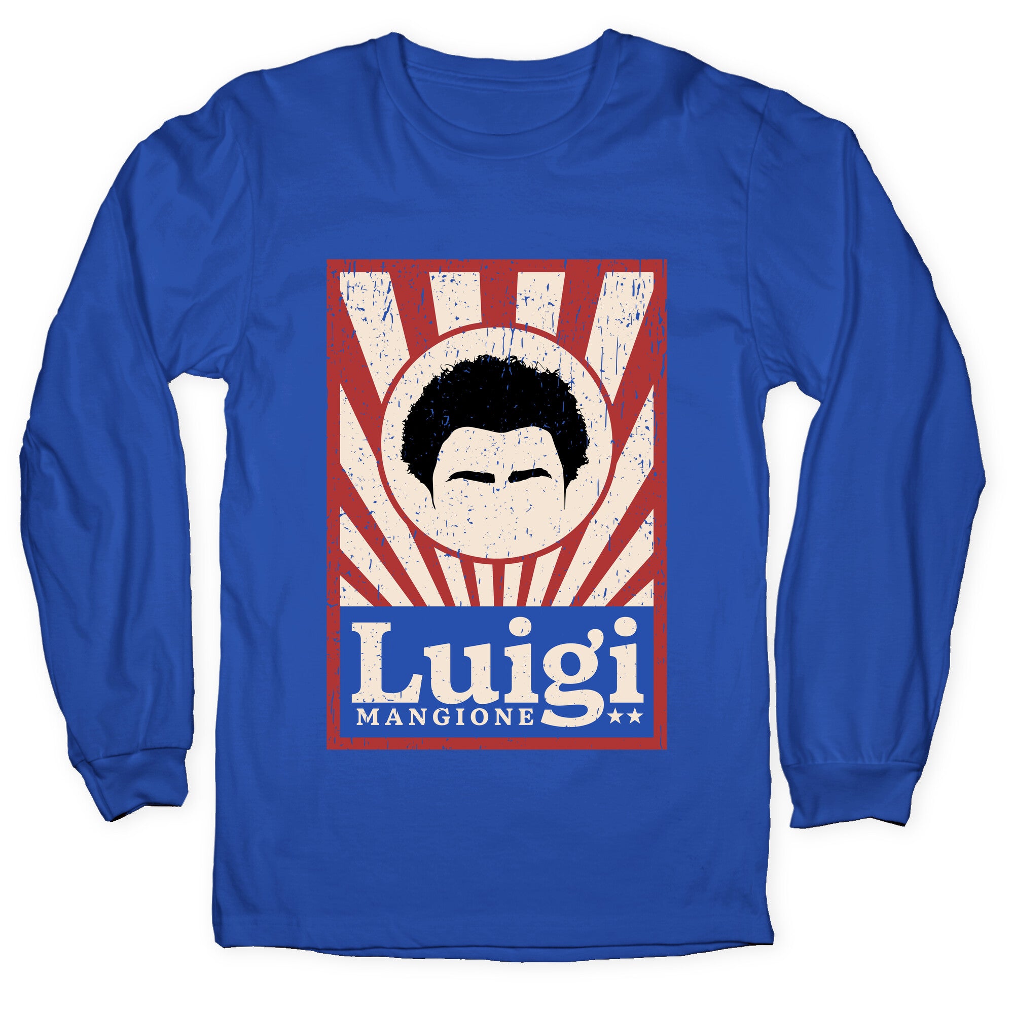 Luigi Mangione Campaign Poster Longsleeve Tee