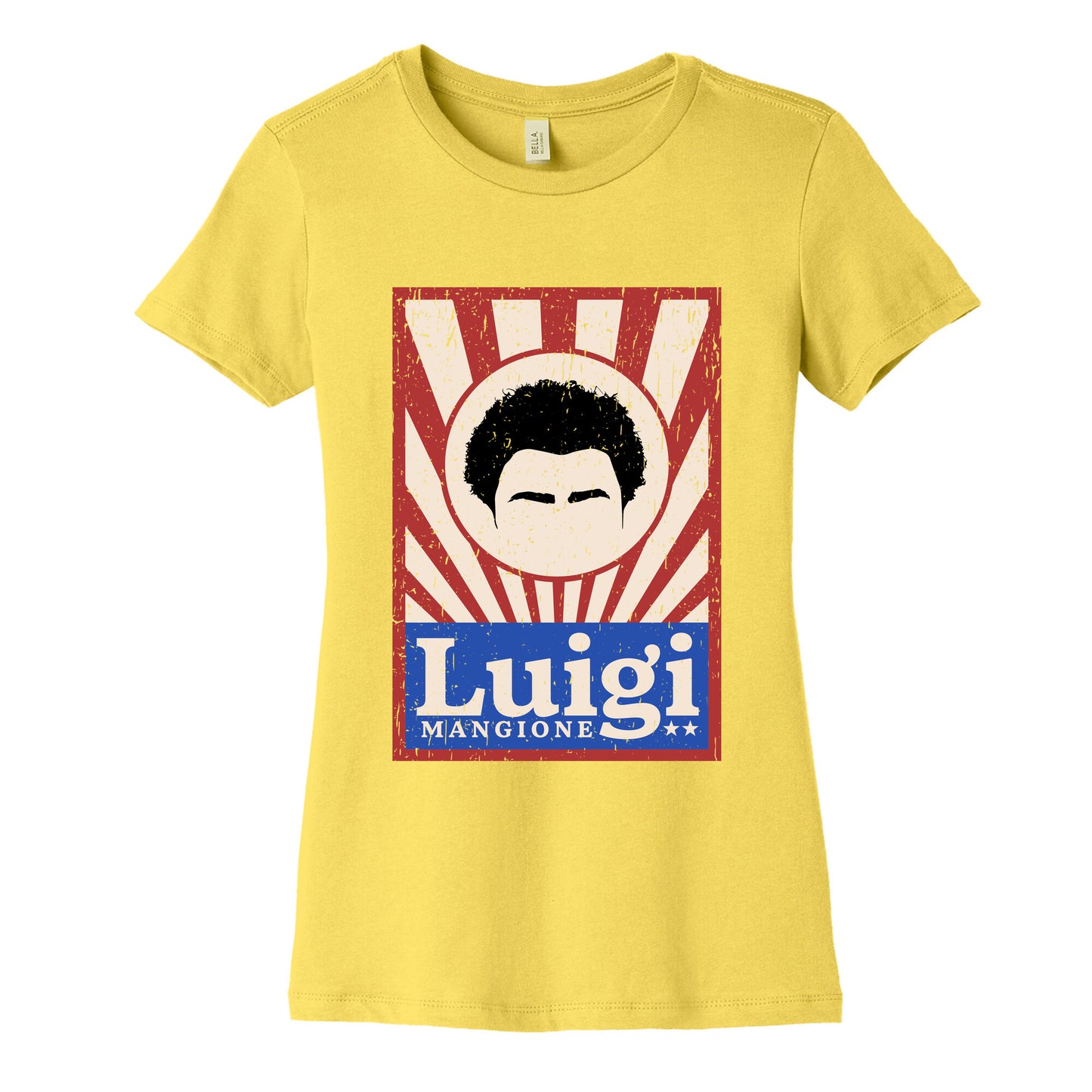 Luigi Mangione Campaign Poster Womens Cotton Tee