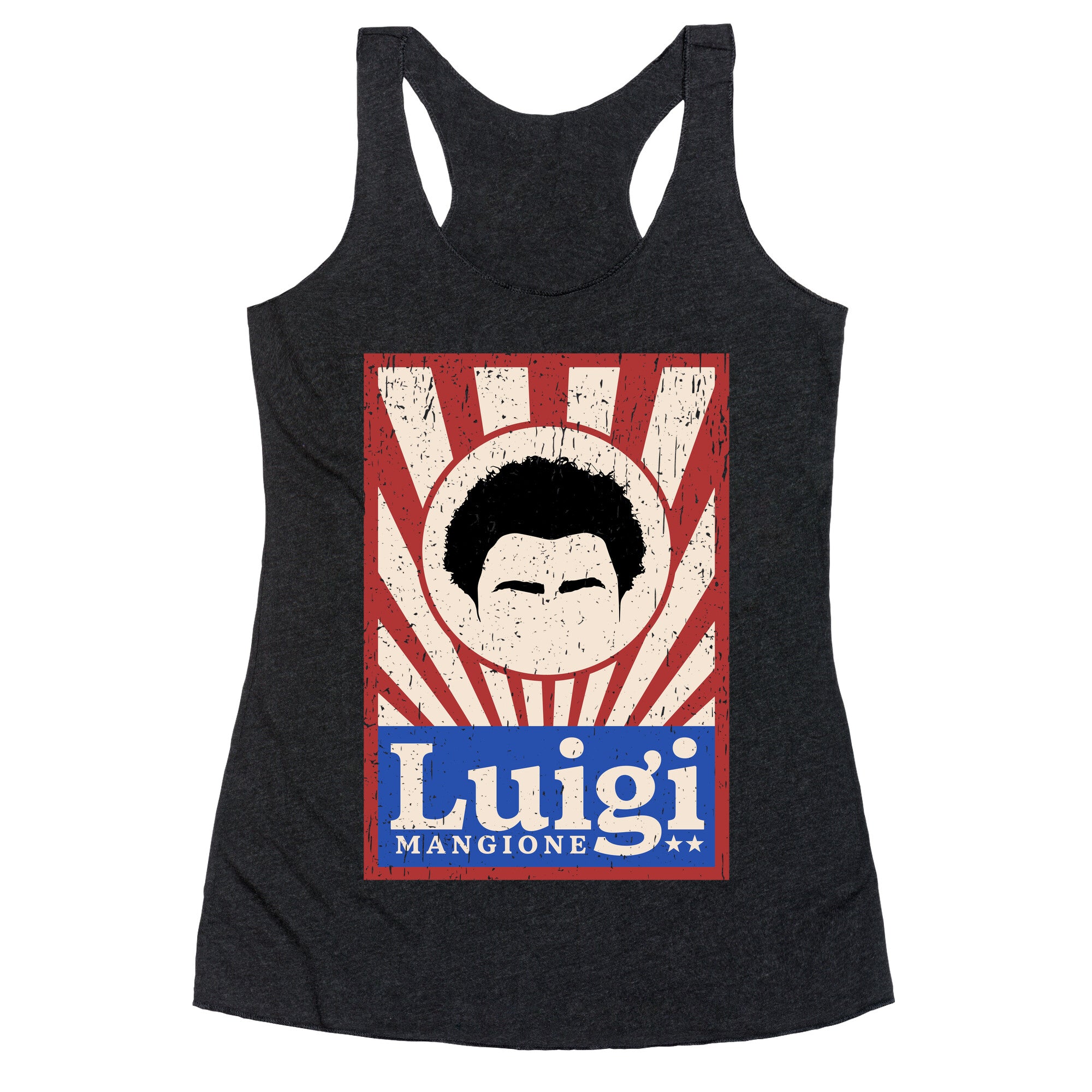 Luigi Mangione Campaign Poster Racerback Tank