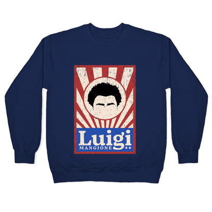 Luigi Mangione Campaign Poster Crewneck Sweatshirt