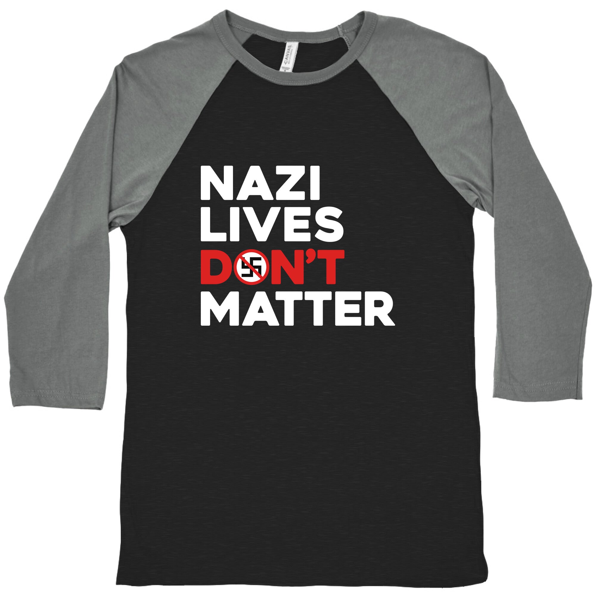 Nazi Lives Dont Matter Red Baseball Tee