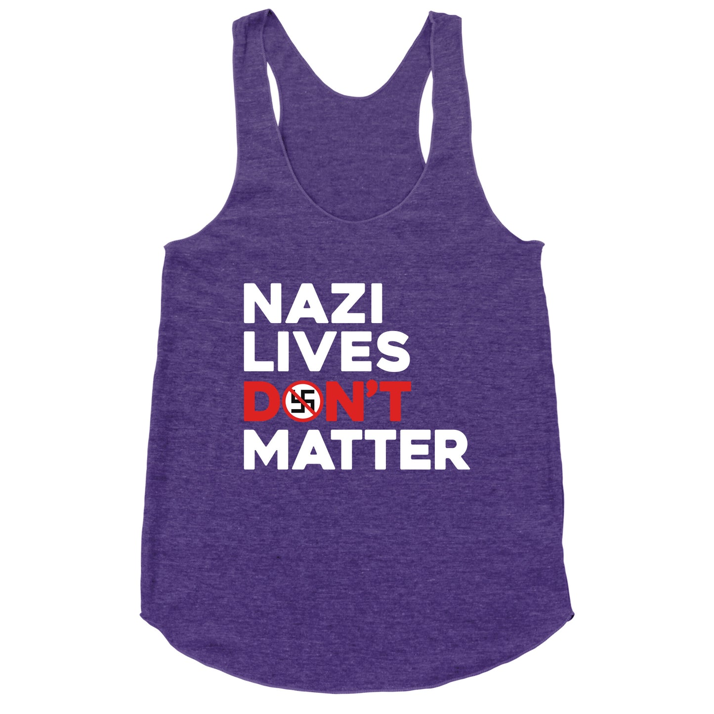 Nazi Lives Dont Matter Red Racerback Tank