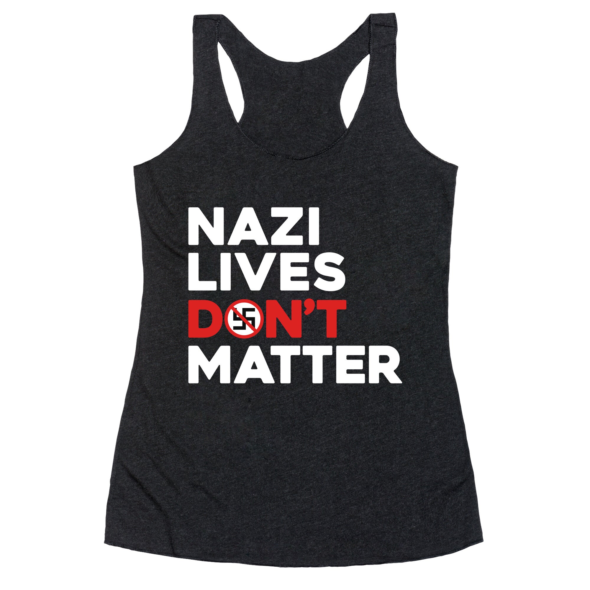 Nazi Lives Dont Matter Red Racerback Tank