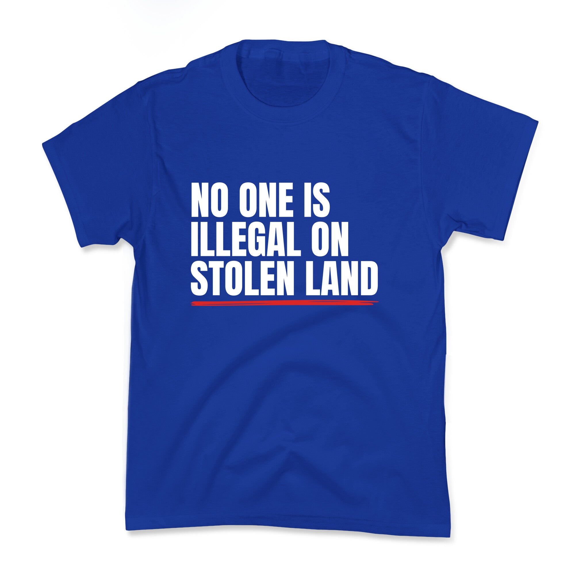 No One Is Illegal On Stolen Land Kids Tee