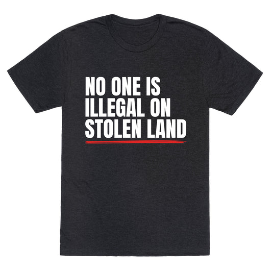 No One Is Illegal On Stolen Land Unisex Triblend Tee