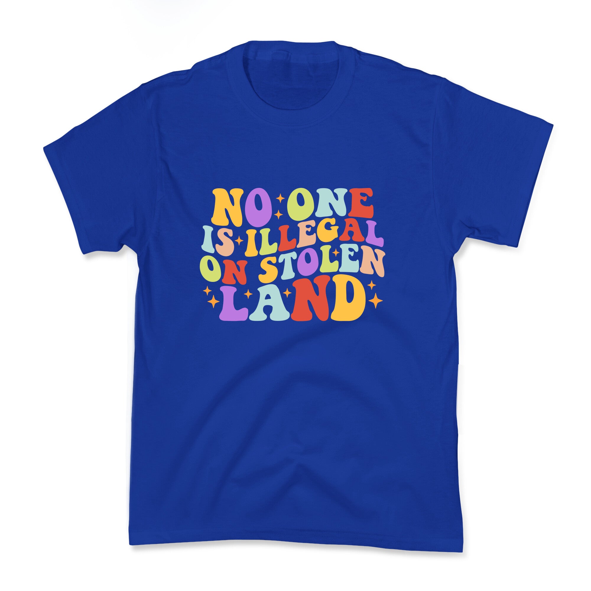 No One Is Illegal On Stolen Land Retro Kids Tee