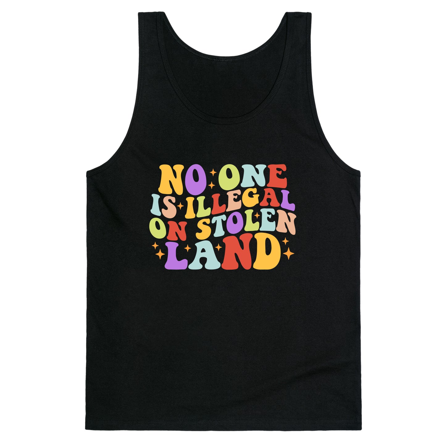 No One Is Illegal On Stolen Land Retro Tank Top