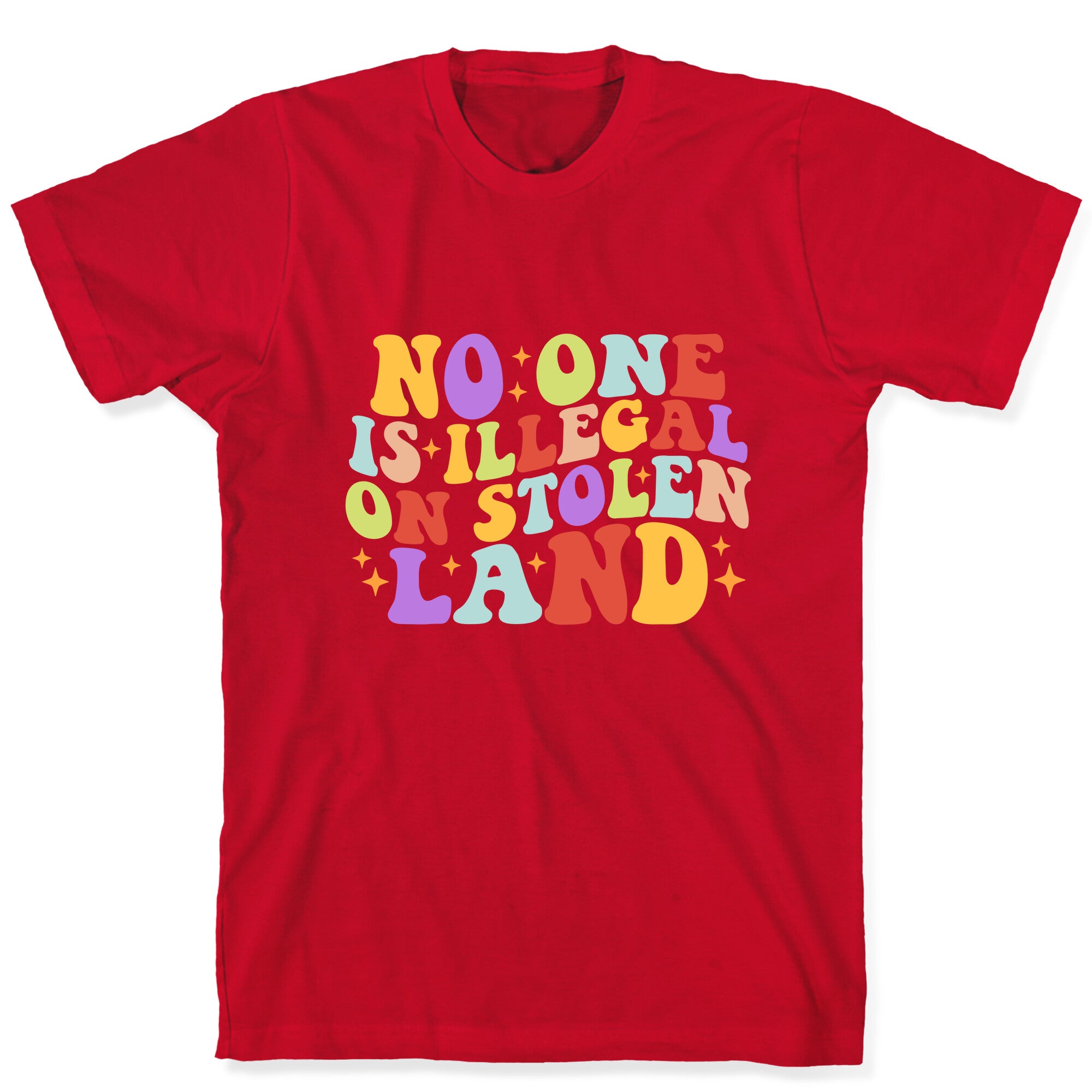 No One Is Illegal On Stolen Land Retro T-Shirt